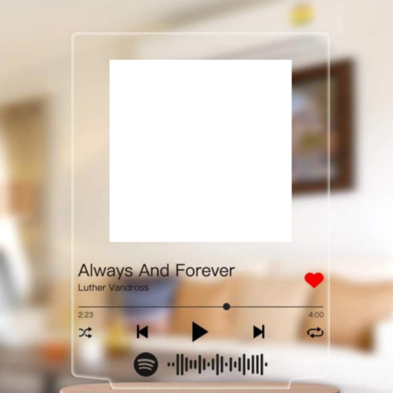 Customizable Photo Music Album Cover Night Light Carved Name Song Photo Frame Customizable Photo Music Album Cover Night Light Carved Name Song Photo Frame